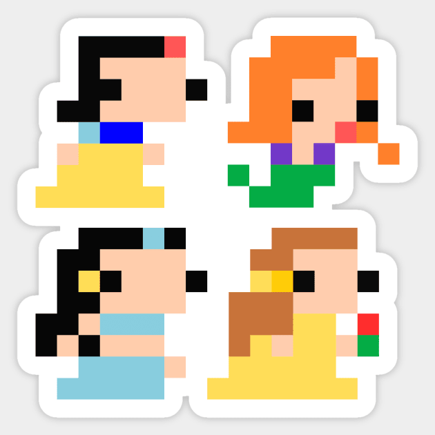 4 Princesses Sticker by 8sqr